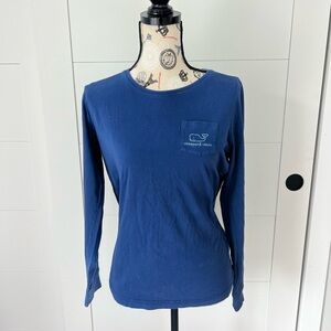 Vineyard Vines Blue Fitted Long Sleeve Tee - Size (S)
